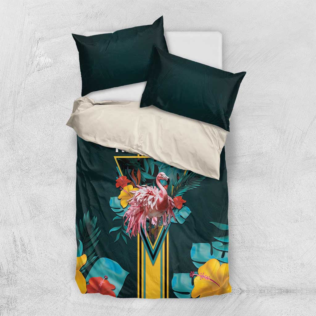 The Bahamas Bedding Set The Flamingo Tropical Flowers - Wonder Print Shop