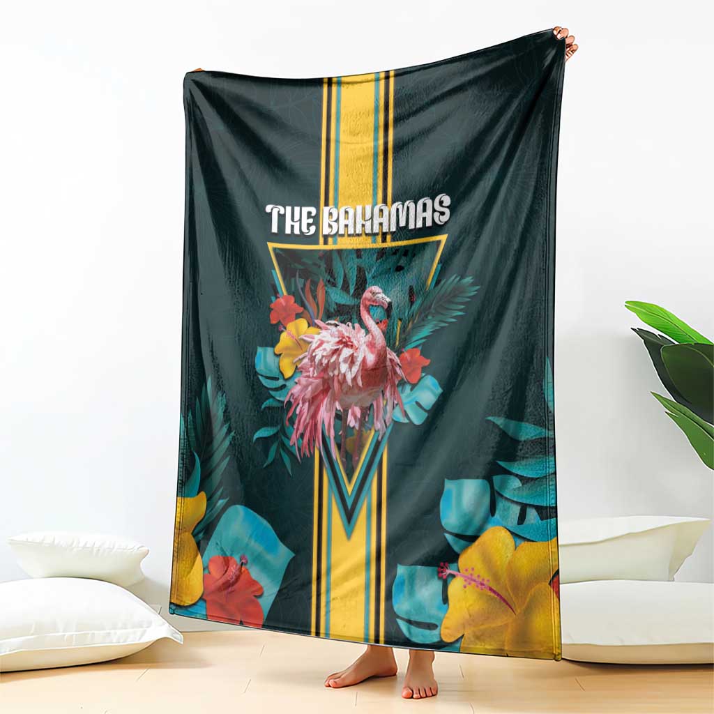 The Bahamas Blanket The Flamingo Tropical Flowers - Wonder Print Shop