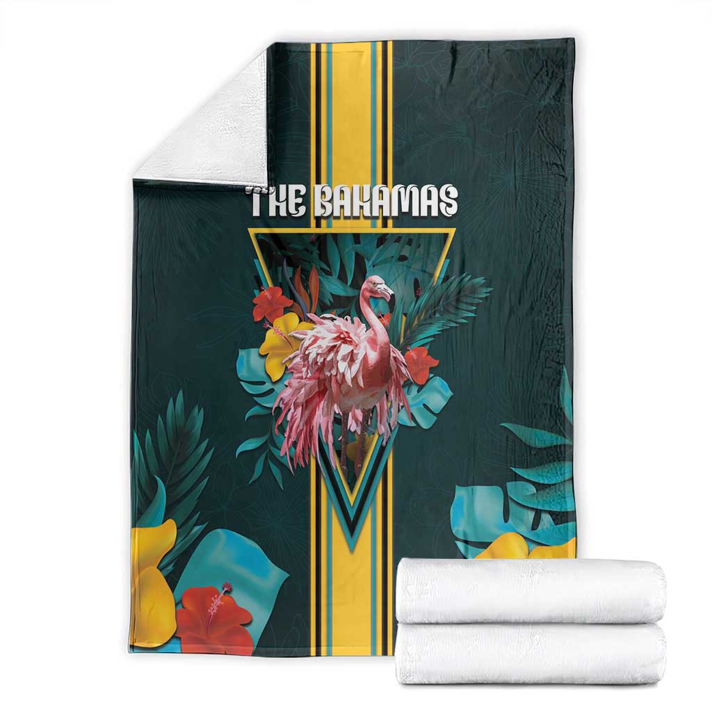The Bahamas Blanket The Flamingo Tropical Flowers - Wonder Print Shop