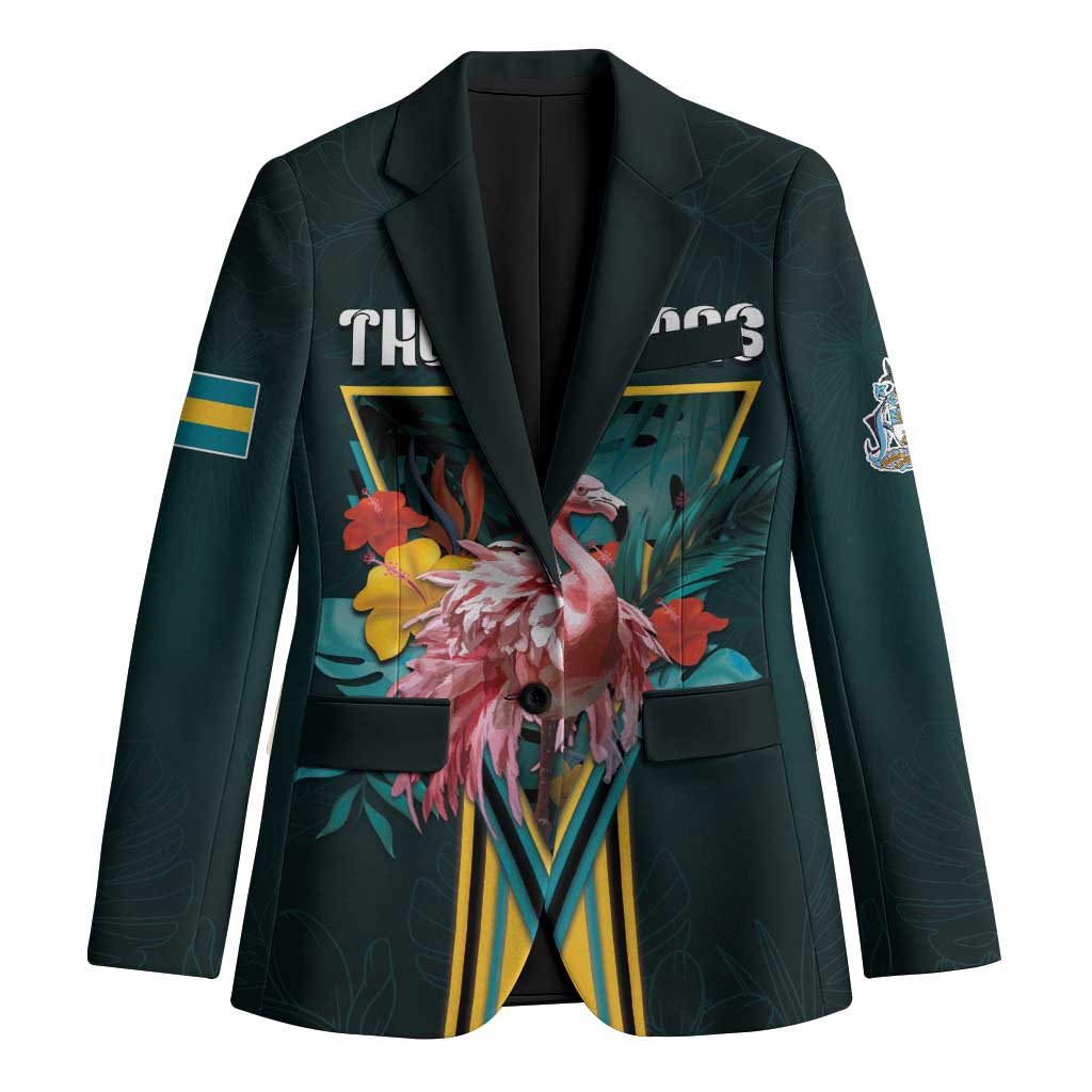 Personalized The Bahamas Blazer The Flamingo Tropical Flowers - Wonder Print Shop