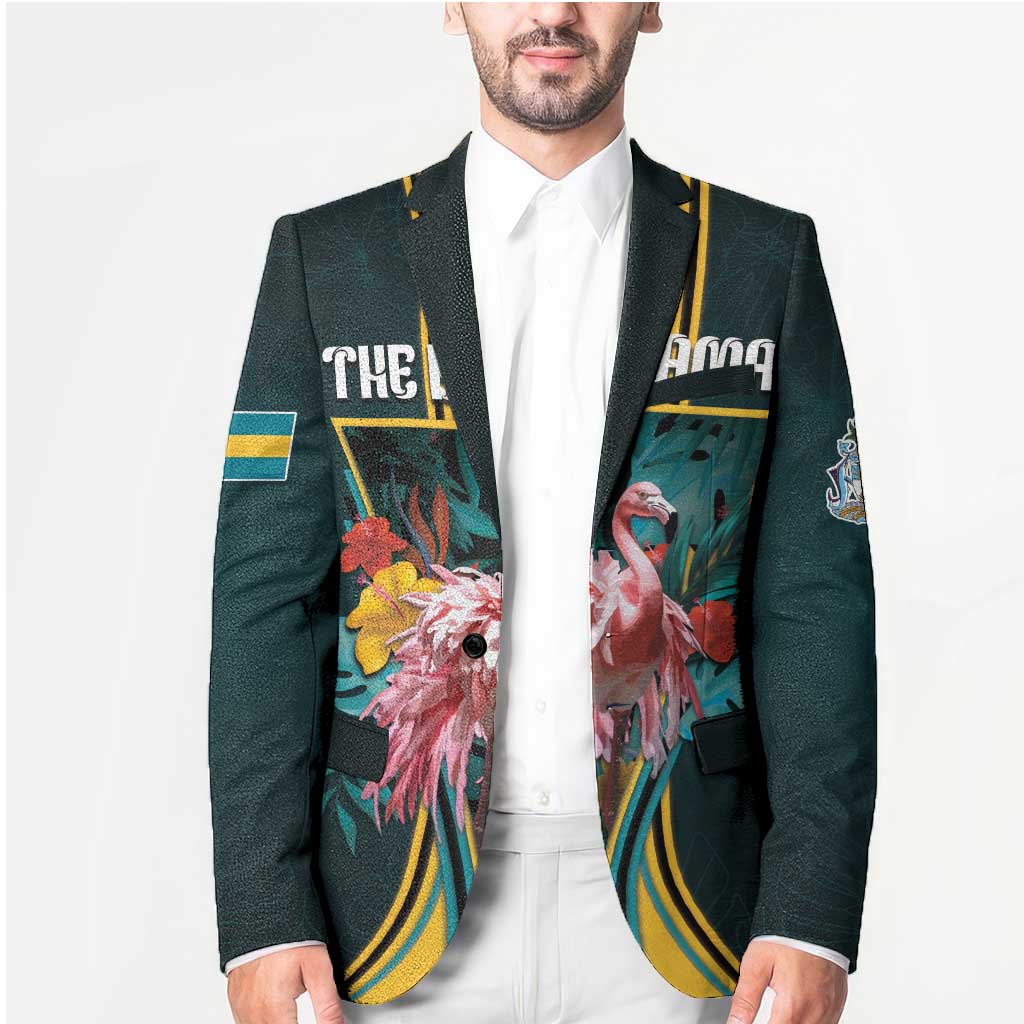 Personalized The Bahamas Blazer The Flamingo Tropical Flowers - Wonder Print Shop