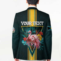 Personalized The Bahamas Blazer The Flamingo Tropical Flowers - Wonder Print Shop