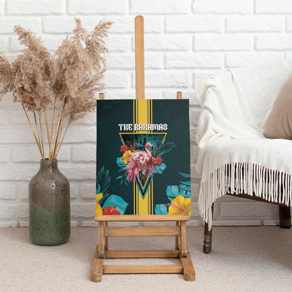 The Bahamas Canvas Wall Art The Flamingo Tropical Flowers - Wonder Print Shop
