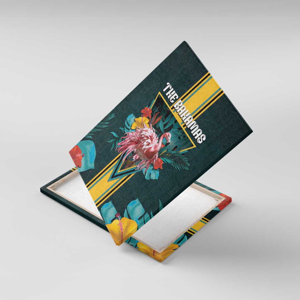 The Bahamas Canvas Wall Art The Flamingo Tropical Flowers - Wonder Print Shop