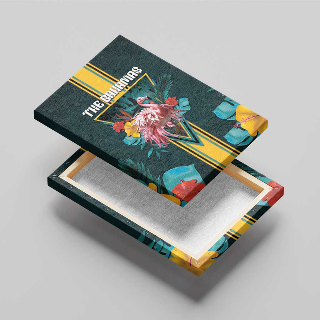 The Bahamas Canvas Wall Art The Flamingo Tropical Flowers - Wonder Print Shop