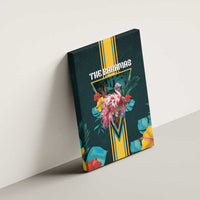 The Bahamas Canvas Wall Art The Flamingo Tropical Flowers - Wonder Print Shop