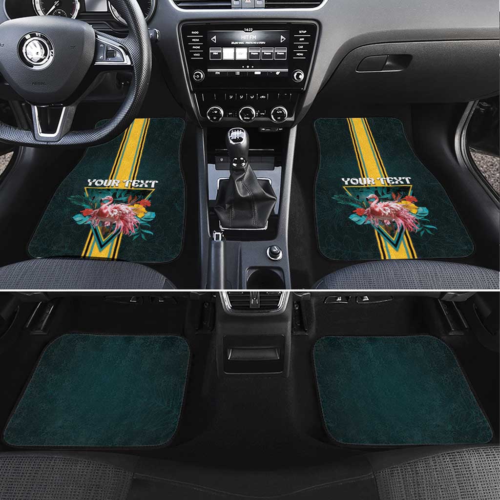 The Bahamas Car Mats The Flamingo Tropical Flowers - Wonder Print Shop