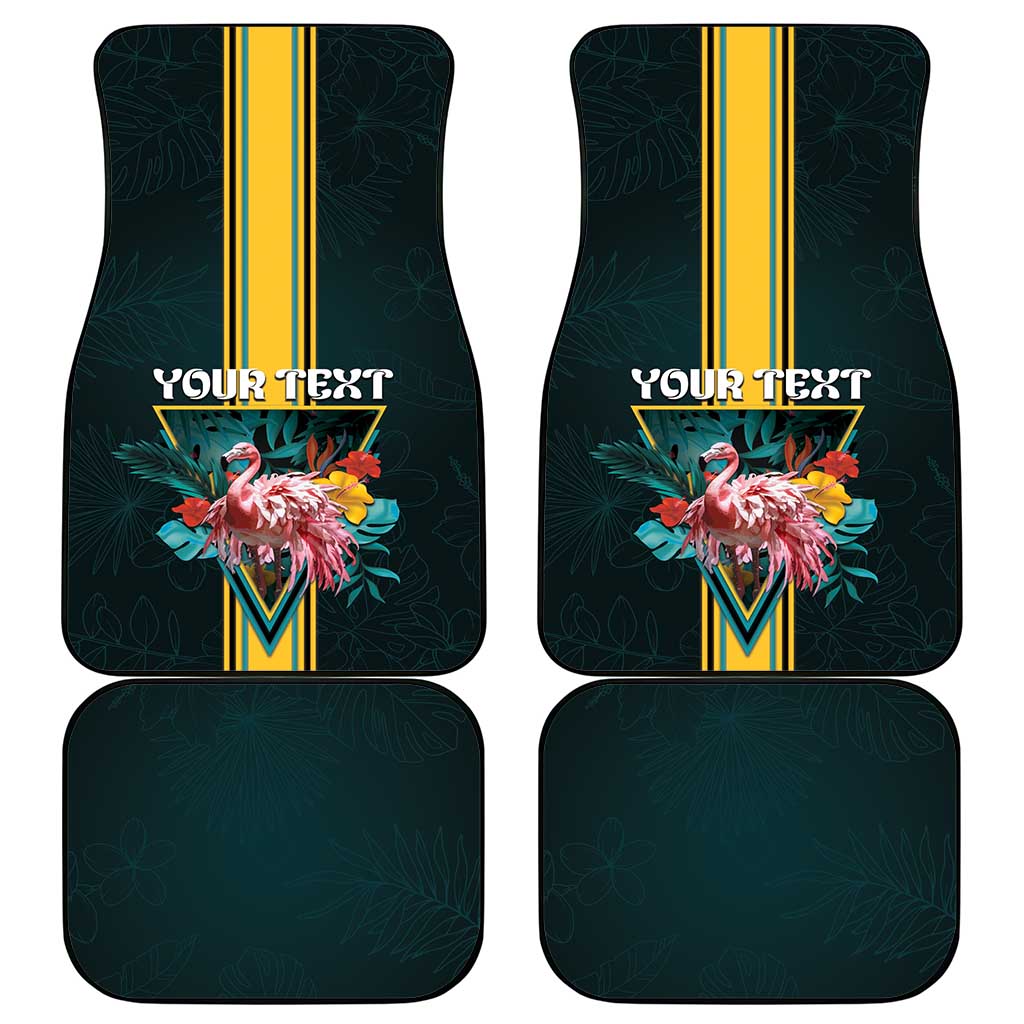 The Bahamas Car Mats The Flamingo Tropical Flowers - Wonder Print Shop