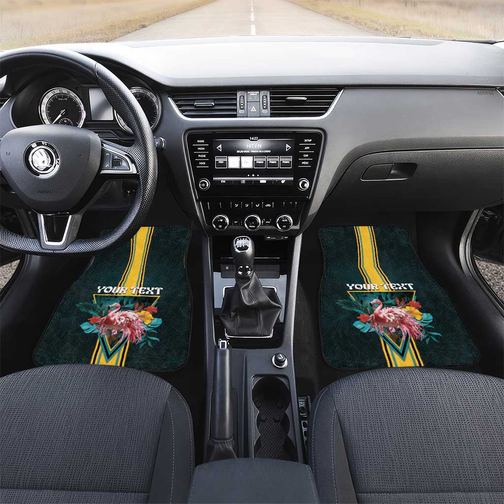 The Bahamas Car Mats The Flamingo Tropical Flowers - Wonder Print Shop