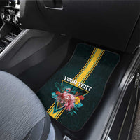 The Bahamas Car Mats The Flamingo Tropical Flowers - Wonder Print Shop
