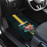 The Bahamas Car Mats The Flamingo Tropical Flowers - Wonder Print Shop
