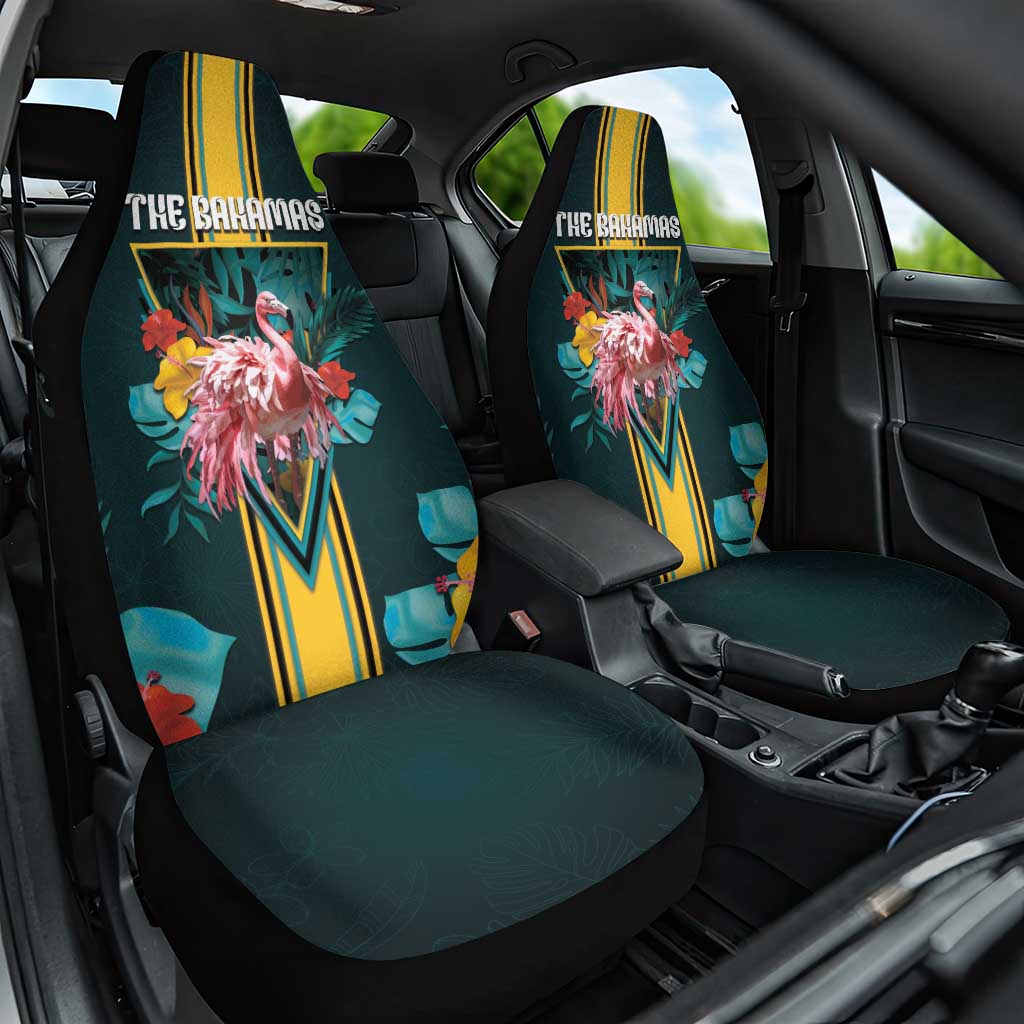 The Bahamas Car Seat Cover The Flamingo Tropical Flowers - Wonder Print Shop