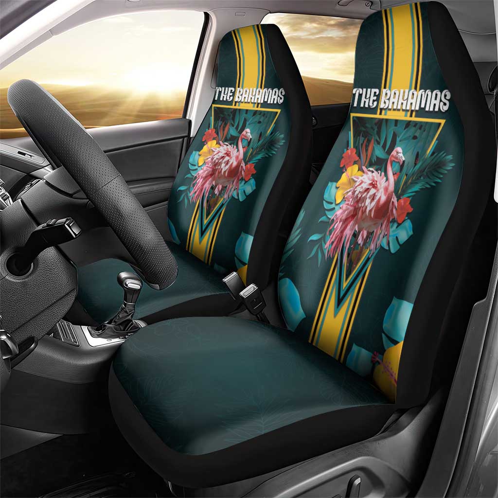 The Bahamas Car Seat Cover The Flamingo Tropical Flowers - Wonder Print Shop