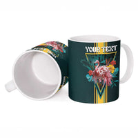 The Bahamas Ceramic Mug The Flamingo Tropical Flowers - Wonder Print Shop