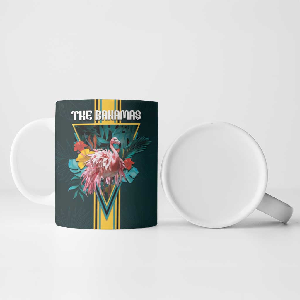 The Bahamas Ceramic Mug The Flamingo Tropical Flowers - Wonder Print Shop