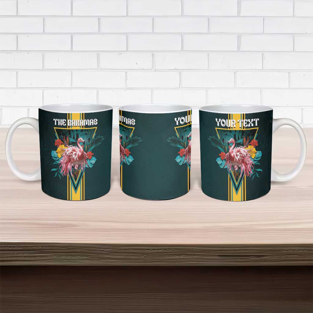 The Bahamas Ceramic Mug The Flamingo Tropical Flowers - Wonder Print Shop
