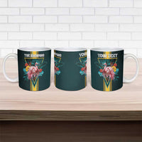 The Bahamas Ceramic Mug The Flamingo Tropical Flowers - Wonder Print Shop