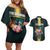 Personalized The Bahamas Couples Matching Off Shoulder Short Dress and Hawaiian Shirt The Flamingo Tropical Flowers - Wonder Print Shop