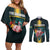 Personalized The Bahamas Couples Matching Off Shoulder Short Dress and Long Sleeve Button Shirt The Flamingo Tropical Flowers - Wonder Print Shop