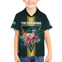 Personalized The Bahamas Family Matching Off The Shoulder Long Sleeve Dress and Hawaiian Shirt The Flamingo Tropical Flowers - Wonder Print Shop