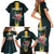 Personalized The Bahamas Family Matching Short Sleeve Bodycon Dress and Hawaiian Shirt The Flamingo Tropical Flowers - Wonder Print Shop