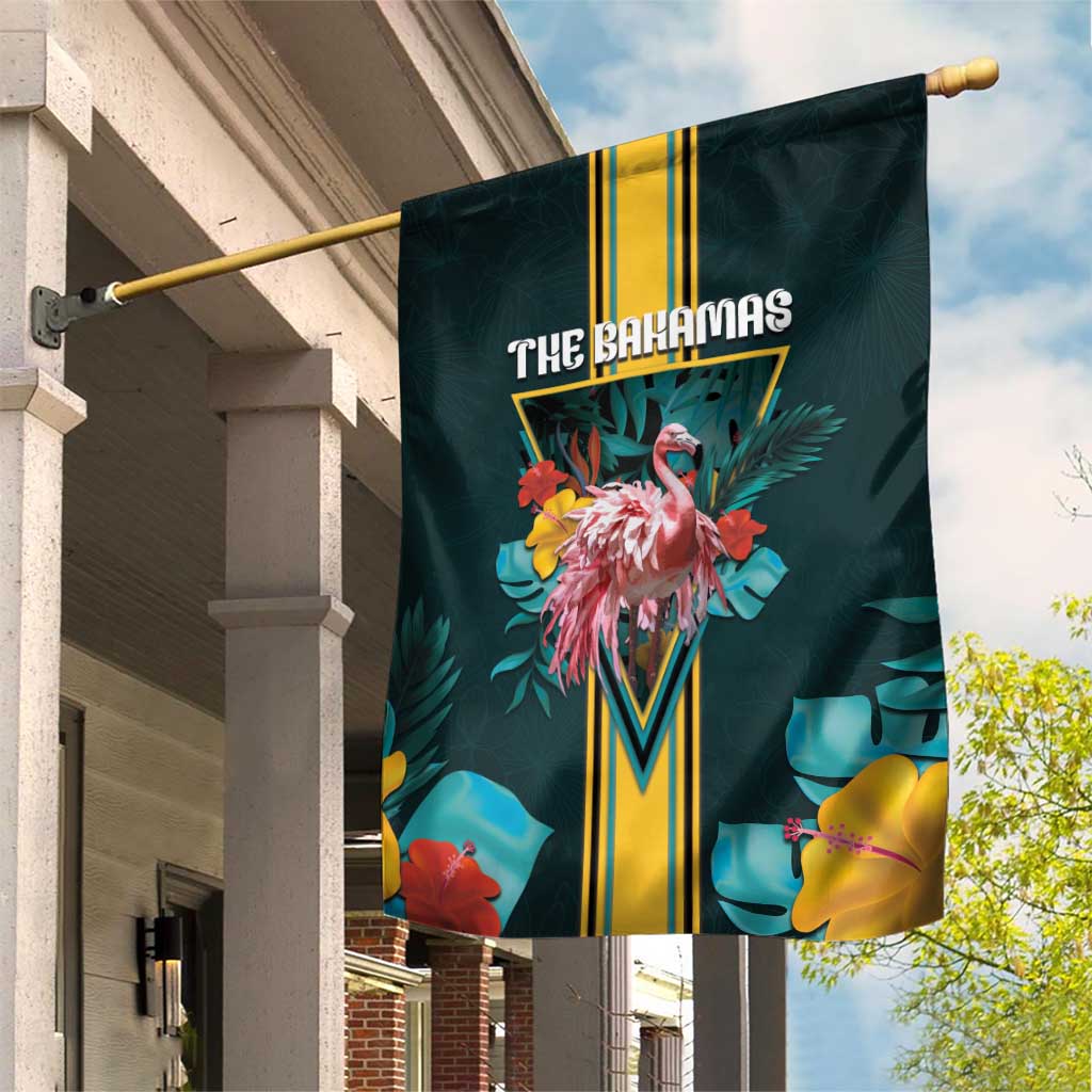 The Bahamas Garden Flag The Flamingo Tropical Flowers - Wonder Print Shop
