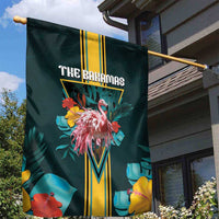 The Bahamas Garden Flag The Flamingo Tropical Flowers - Wonder Print Shop