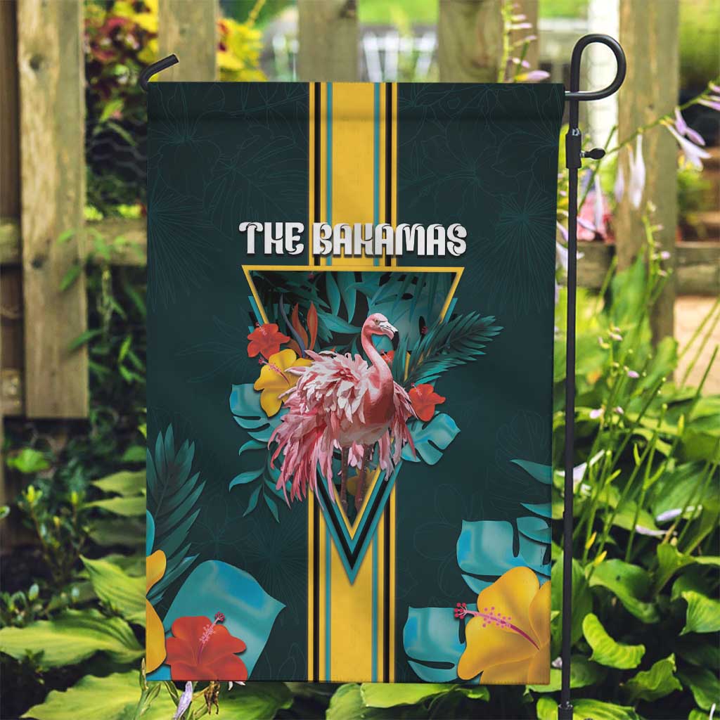 The Bahamas Garden Flag The Flamingo Tropical Flowers - Wonder Print Shop