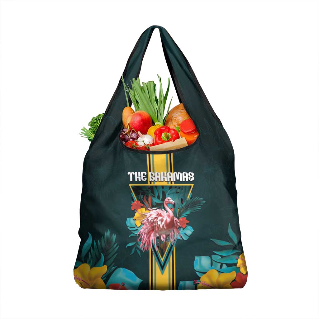 The Bahamas Grocery Bag The Flamingo Tropical Flowers - Wonder Print Shop