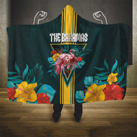 The Bahamas Hooded Blanket The Flamingo Tropical Flowers - Wonder Print Shop