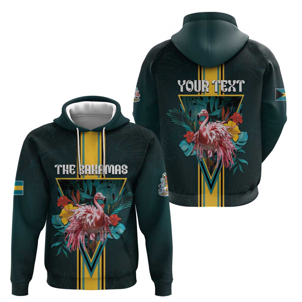 Personalized The Bahamas Hoodie The Flamingo Tropical Flowers - Wonder Print Shop