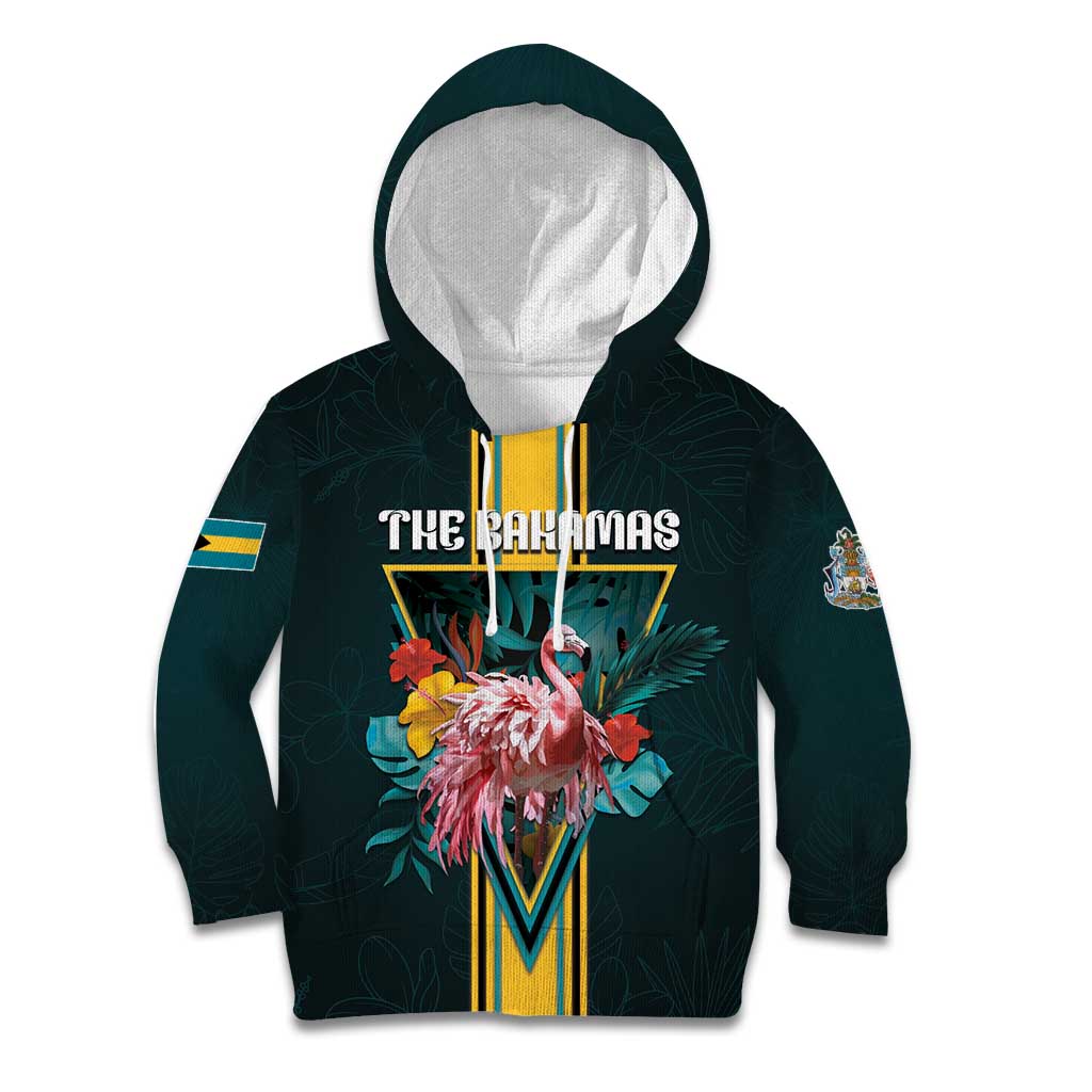 Personalized The Bahamas Kid Hoodie The Flamingo Tropical Flowers - Wonder Print Shop