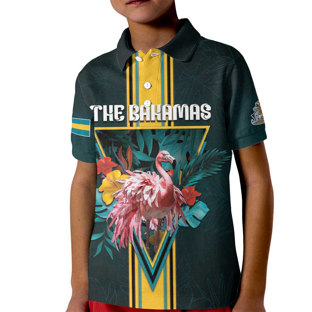 Personalized The Bahamas Kid Polo Shirt The Flamingo Tropical Flowers - Wonder Print Shop