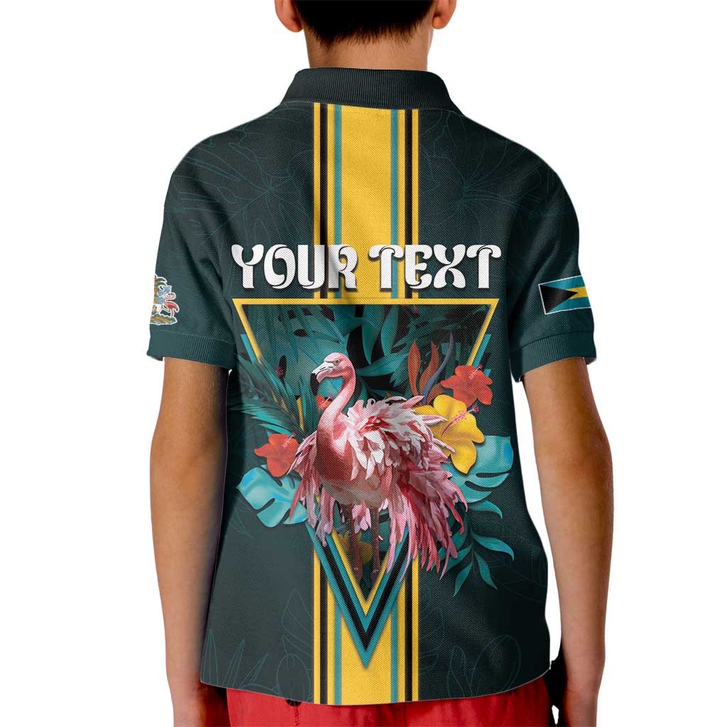 Personalized The Bahamas Kid Polo Shirt The Flamingo Tropical Flowers - Wonder Print Shop