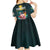 Personalized The Bahamas Kid Short Sleeve Dress The Flamingo Tropical Flowers - Wonder Print Shop