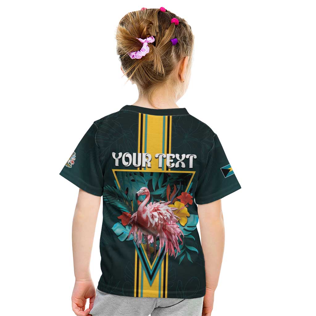 Personalized The Bahamas Kid T Shirt The Flamingo Tropical Flowers - Wonder Print Shop