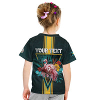 Personalized The Bahamas Kid T Shirt The Flamingo Tropical Flowers - Wonder Print Shop