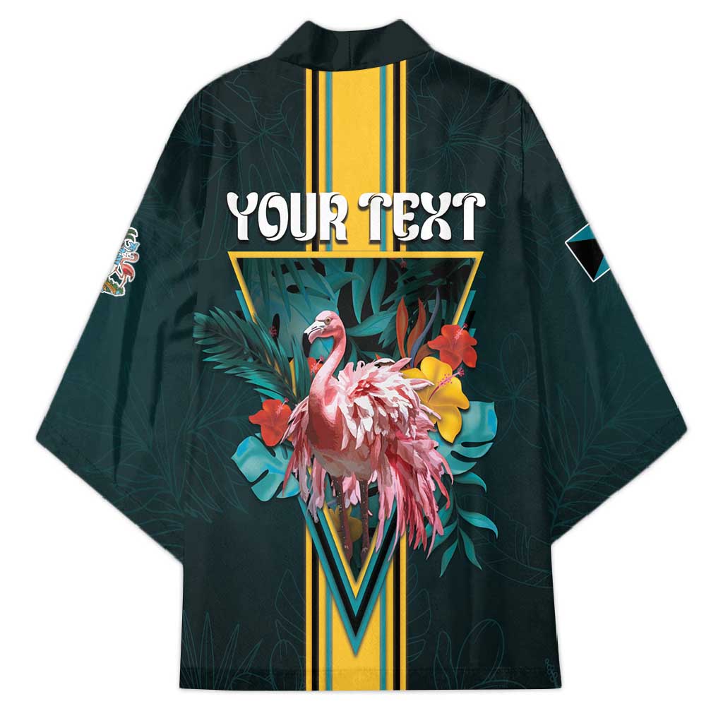 Personalized The Bahamas Kimono The Flamingo Tropical Flowers - Wonder Print Shop