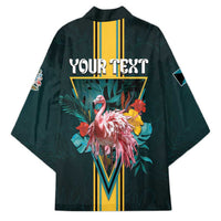 Personalized The Bahamas Kimono The Flamingo Tropical Flowers - Wonder Print Shop