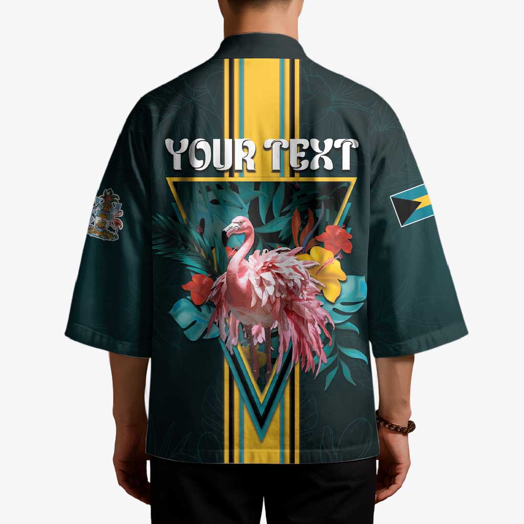 Personalized The Bahamas Kimono The Flamingo Tropical Flowers - Wonder Print Shop