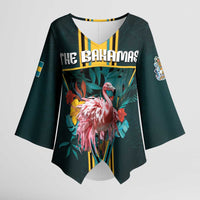 Personalized The Bahamas Kimono Sleeve Blouse The Flamingo Tropical Flowers - Wonder Print Shop