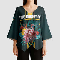 Personalized The Bahamas Kimono Sleeve Blouse The Flamingo Tropical Flowers - Wonder Print Shop