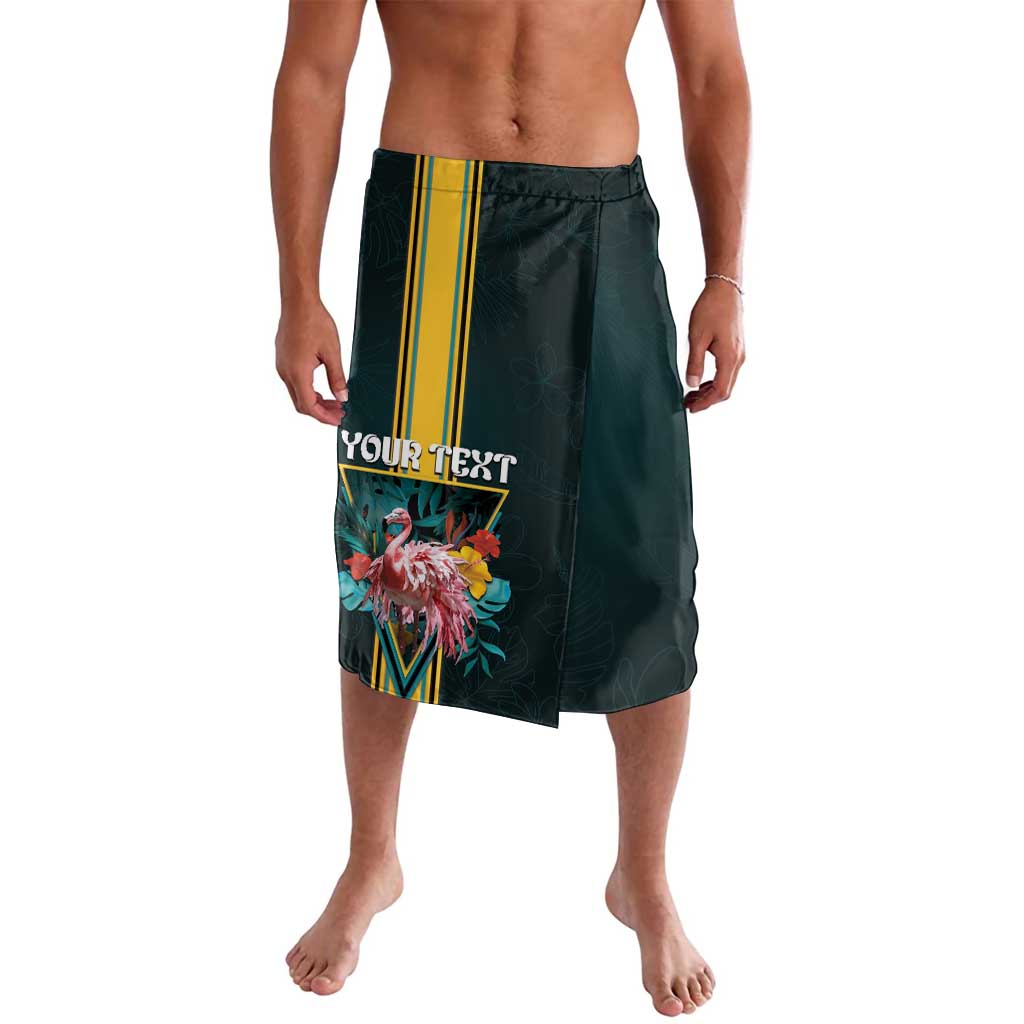 Personalized The Bahamas Lavalava The Flamingo Tropical Flowers - Wonder Print Shop