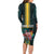 Personalized The Bahamas Long Sleeve Bodycon Dress The Flamingo Tropical Flowers - Wonder Print Shop