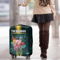 The Bahamas Luggage Cover The Flamingo Tropical Flowers - Wonder Print Shop