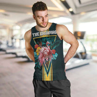 Personalized The Bahamas Men Tank Top The Flamingo Tropical Flowers - Wonder Print Shop