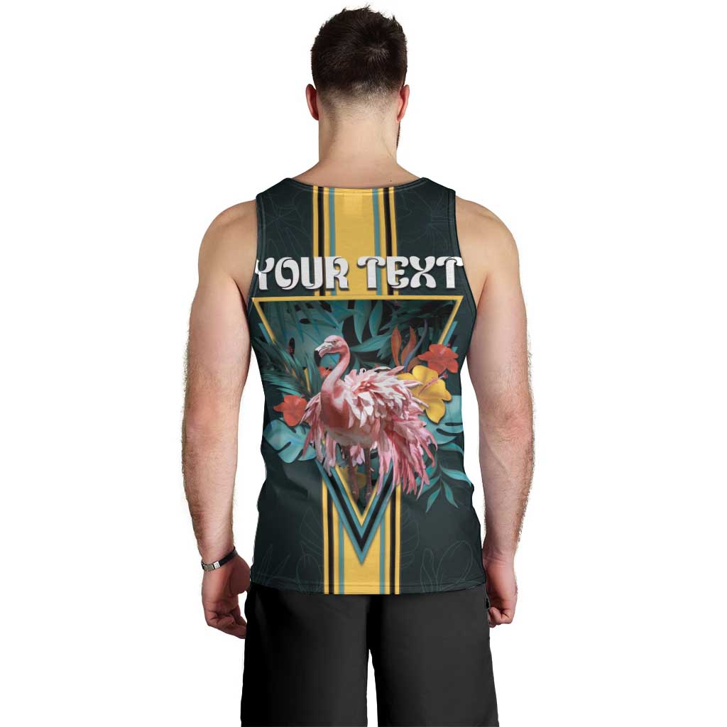 Personalized The Bahamas Men Tank Top The Flamingo Tropical Flowers - Wonder Print Shop