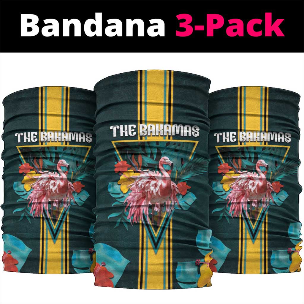 The Bahamas Neck Gaiter The Flamingo Tropical Flowers - Wonder Print Shop