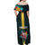 Personalized The Bahamas Off Shoulder Maxi Dress The Flamingo Tropical Flowers - Wonder Print Shop