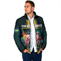 Personalized The Bahamas Padded Jacket The Flamingo Tropical Flowers - Wonder Print Shop